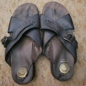 Earth Spirit Gelron 2000G Black Leather Comfort Sandals – Women’s 7.5